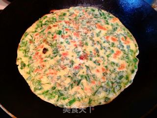 香煎韭菜蛋饼的做法步骤:7