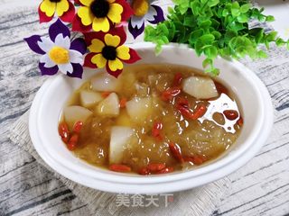#水果#银耳皇冠梨枸杞汤的做法步骤:11