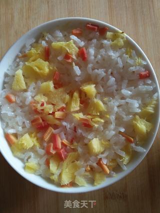 菠萝糯米饭的做法步骤:7
