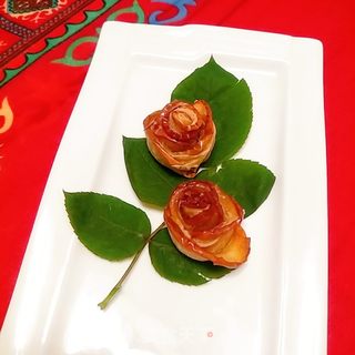 玫瑰花苹果派的做法步骤:19