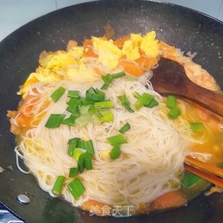 西红柿鸡蛋龙须面的做法步骤:10