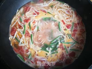 西红柿豆角汤面的做法步骤:9