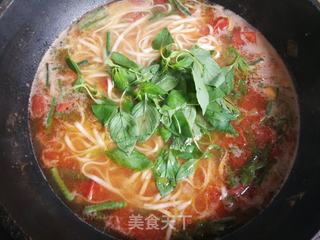 西红柿豆角汤面的做法步骤:10