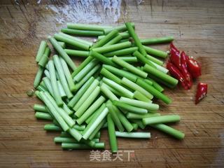 蒜苔炒虾仁的做法步骤:5