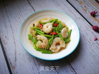 蒜苔炒虾仁的做法步骤:11