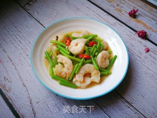 蒜苔炒虾仁的做法步骤:12