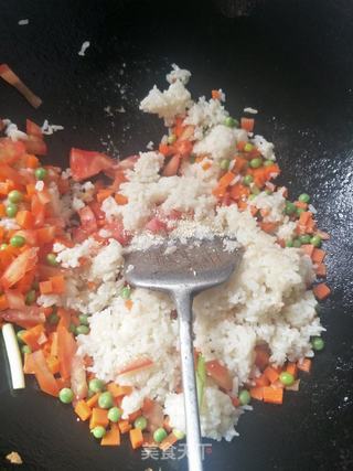 时蔬炒饭的做法步骤:6