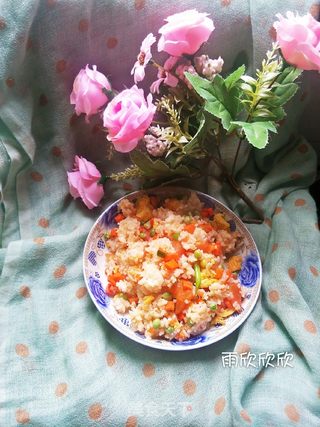 时蔬炒饭的做法步骤:8