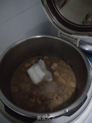 梅花肉炖山药的做法步骤:4