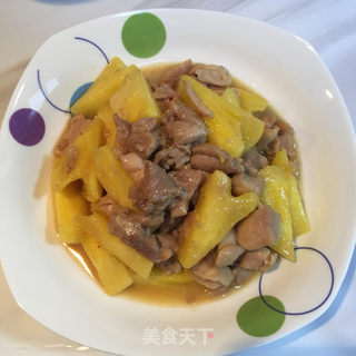 菠萝烩鸡丁的做法步骤:7