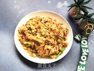 烤鸡黄瓜炒饭的做法步骤：8