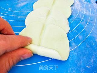 绿玫瑰花馒头的做法步骤：6