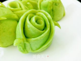 绿玫瑰花馒头的做法步骤：18