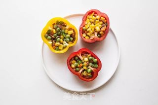 杂蔬焗彩椒的做法步骤:6