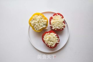 杂蔬焗彩椒的做法步骤:7