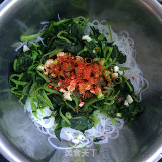 菠菜拌粉丝的做法步骤:6