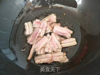 苔菜炒肉的做法步骤:6