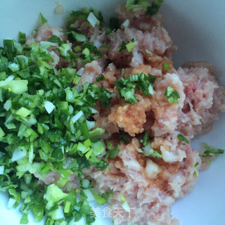 槐花猪肉饺子的做法步骤:6