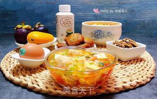 #鸡蛋#虾滑番茄豆腐蛋花羹的做法步骤:14