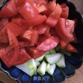 茄汁揪面的做法步骤:2