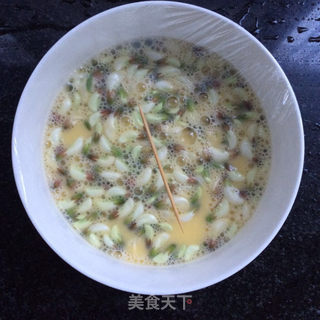 槐花蒸蛋的做法步骤:5
