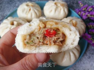 春日美味:香辣槐花猪肉包的做法步骤:25