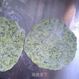 香煎韭菜饼的做法步骤:6