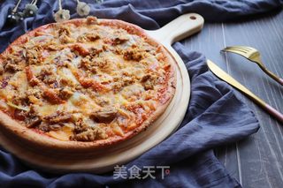金枪鱼腊肠粗粮披萨的做法步骤:22