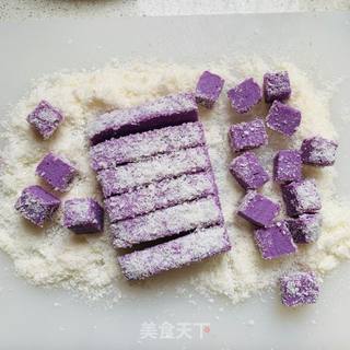 紫薯牛奶小方的做法步骤:7