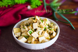 香椿拌豆腐的做法步骤:10