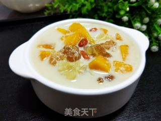 牛奶桃胶芒果饮的做法步骤:6