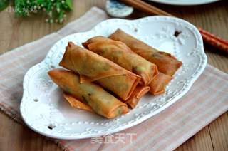 草头春卷的做法步骤:9