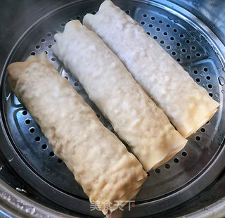 豆皮蒸肉卷的做法步骤:7