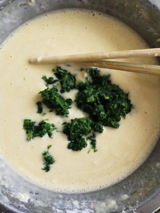 菠菜鸡蛋饼的做法步骤:6