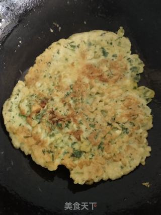 菠菜鸡蛋饼的做法步骤:9