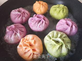 彩色生煎包的做法步骤:9