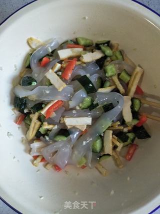 绿豆粉皮拌黄瓜的做法步骤:8