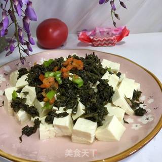 “凉菜”揉香椿拌豆腐的做法步骤：12