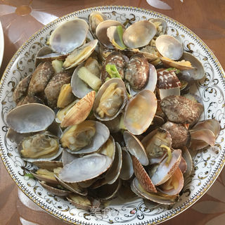 葱姜炒花蛤的做法步骤:8