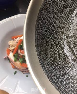 葱香豉油鱿鱼腿的做法步骤:14