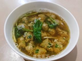 生菜肉丸汤的做法步骤：6