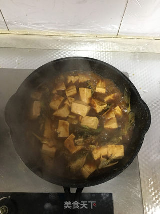 昂刺鱼蚕豆瓣烧豆腐的做法步骤：7