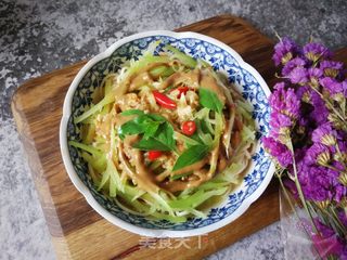 莴笋凉拌饸饹的做法步骤:9