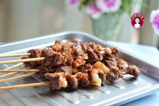 香辣羊肉串的做法步骤:9