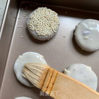 饺子皮版紫薯饼的做法步骤:6