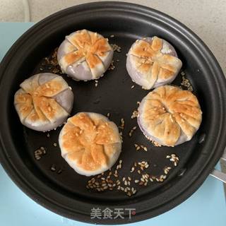 饺子皮版紫薯饼的做法步骤:10