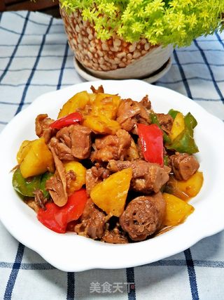 菠萝鸭的做法步骤:11