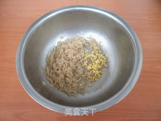 韭菜鸡蛋馅混合面蒸饺的做法步骤:6
