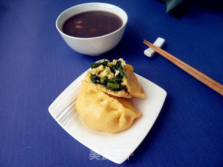 韭菜鸡蛋馅混合面蒸饺的做法步骤:13