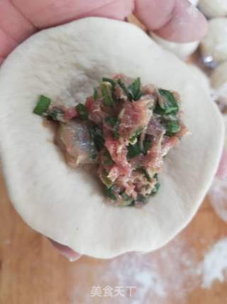 韭菜虾仁猪肉包子的做法步骤:11